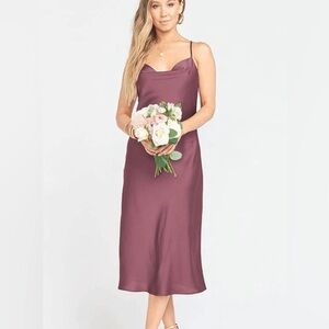 NWT Show Me Your Mumu Cowl Neck Dress Plum Small
